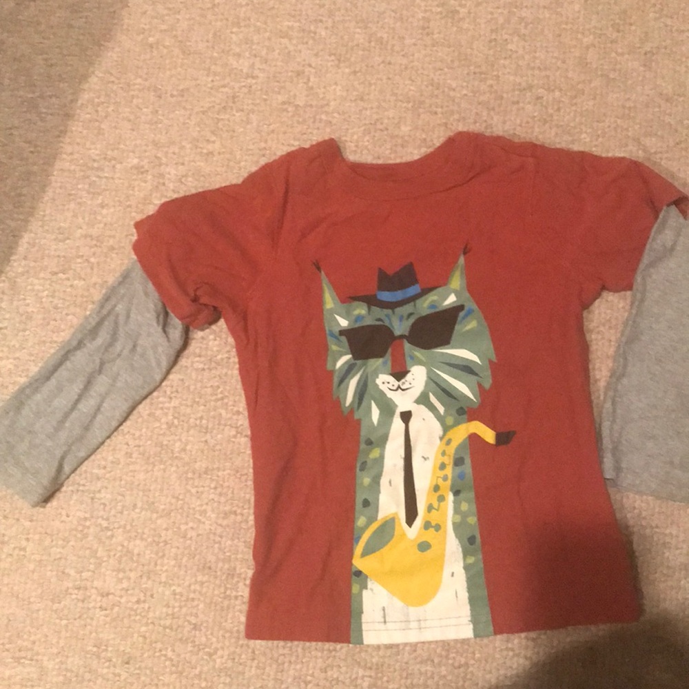 Boys long sleeve jazz cat t-shirt